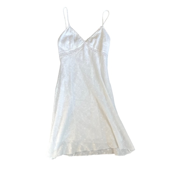 Vintage Y2K Papaya White Paisley Western Coastal Cowgirl Angelcore Mini Dress - Picture 2 of 11